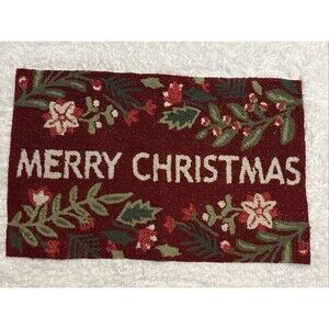 loloi Merry Christmas rug holly floral flowers